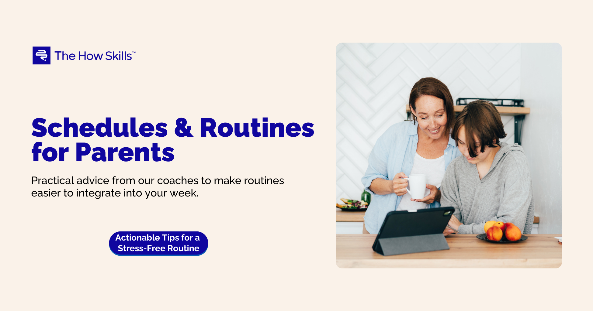 The How Skills social post on schedules and routines.